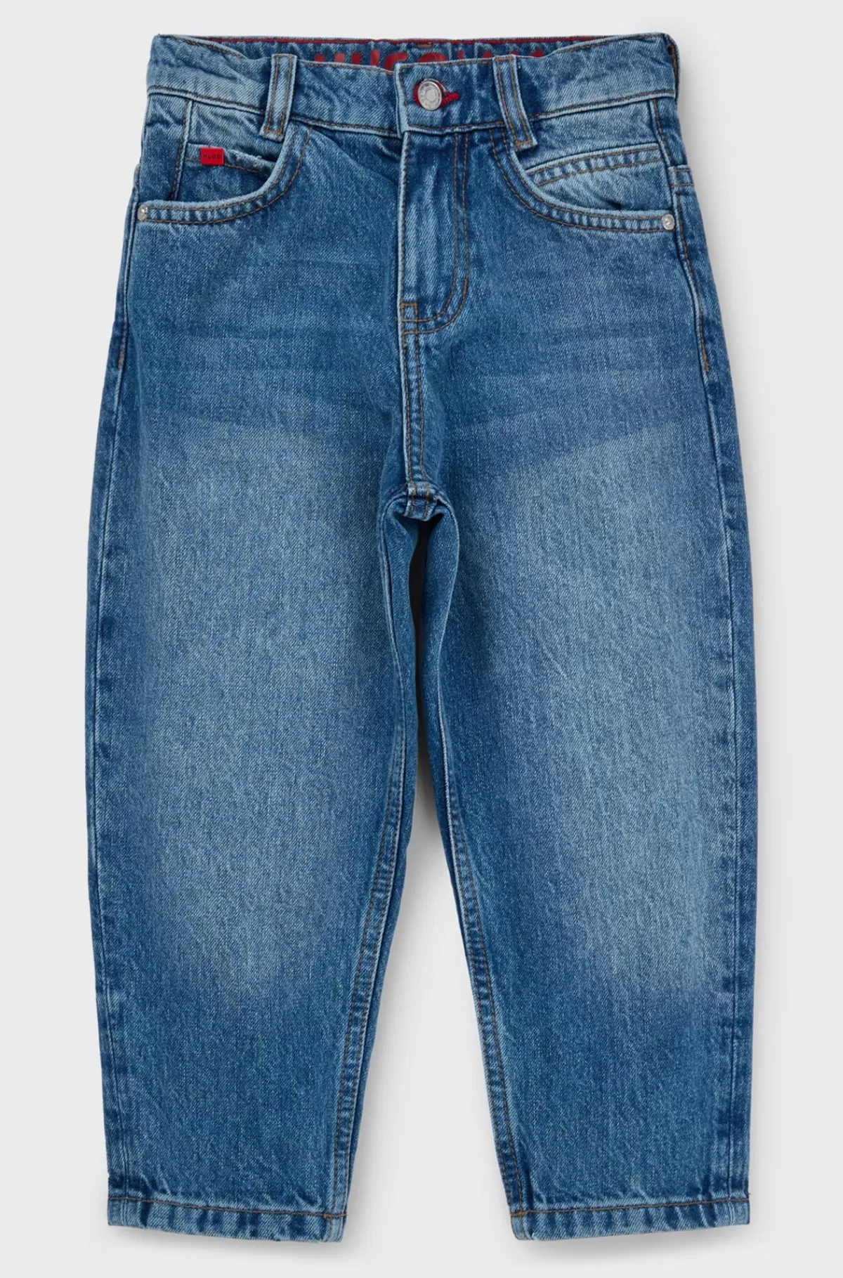 HUGO BOSS Jeans Til Børn Med Loose Fit I Stonewashed Denim Mønstret Best