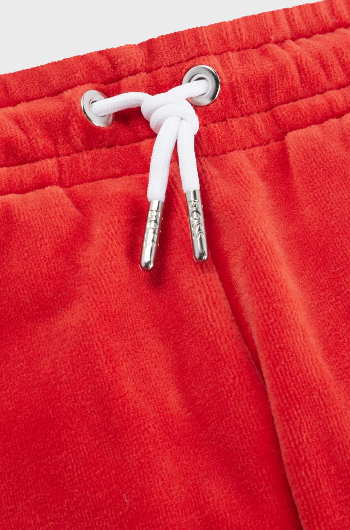 HUGO BOSS Joggingbukser Til Børn I Bomuldsblandet Fløjl Med Broderet Logo Rød Store