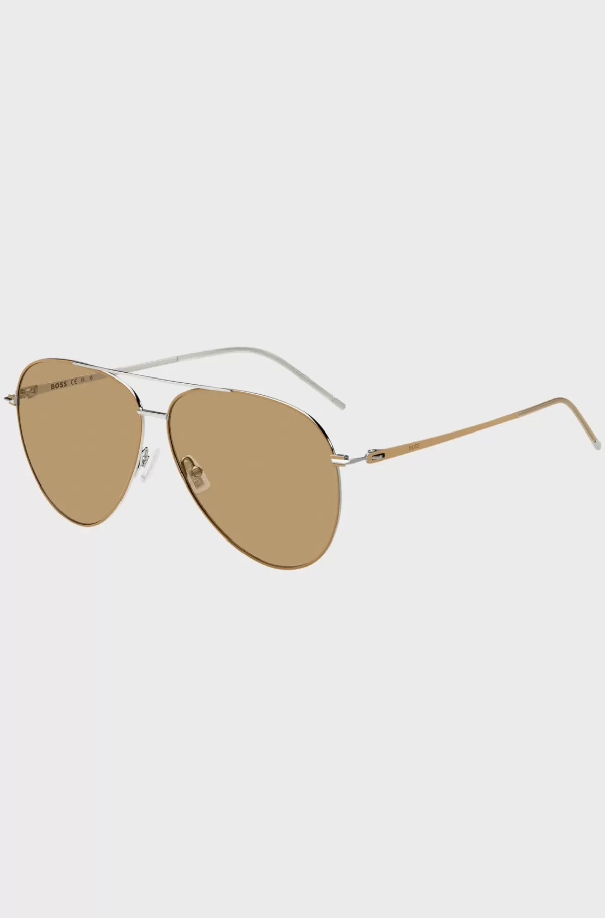 HUGO BOSS Kamelfarvede Solbriller Med Letvægtsstel Beige Best Sale