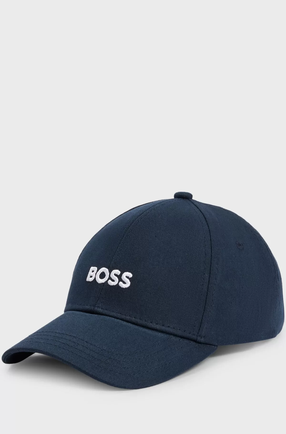 HUGO BOSS Kasket I Bomuldstwill Med Broderet Logo Mørkeblå Cheap