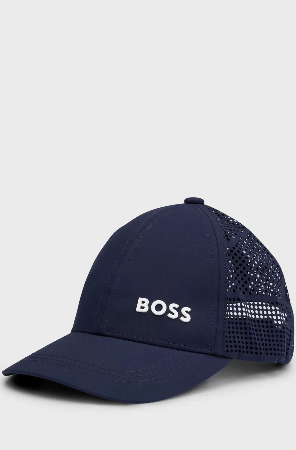 HUGO BOSS Kasket Til Børn Med Logo Og Laserskårne Detaljer Mørkeblå Flash Sale