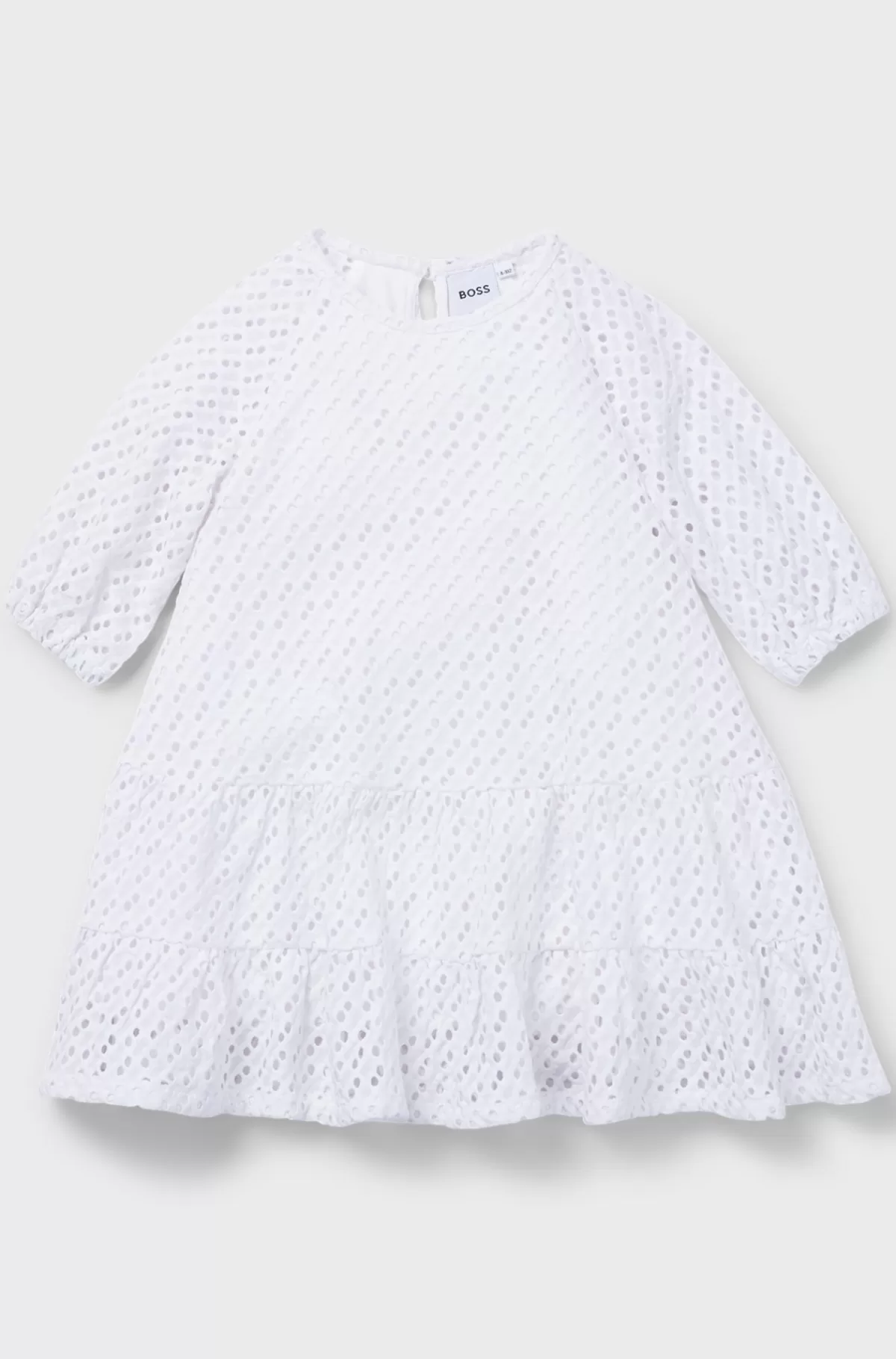 HUGO BOSS Kjole Med Lange ærmer Og Monogram Til Børn Hvid Shop