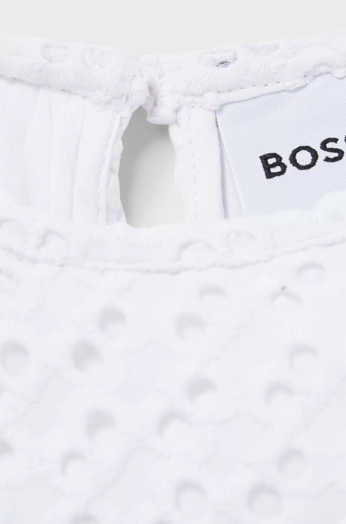 HUGO BOSS Kjole Med Lange ærmer Og Monogram Til Børn Hvid Shop