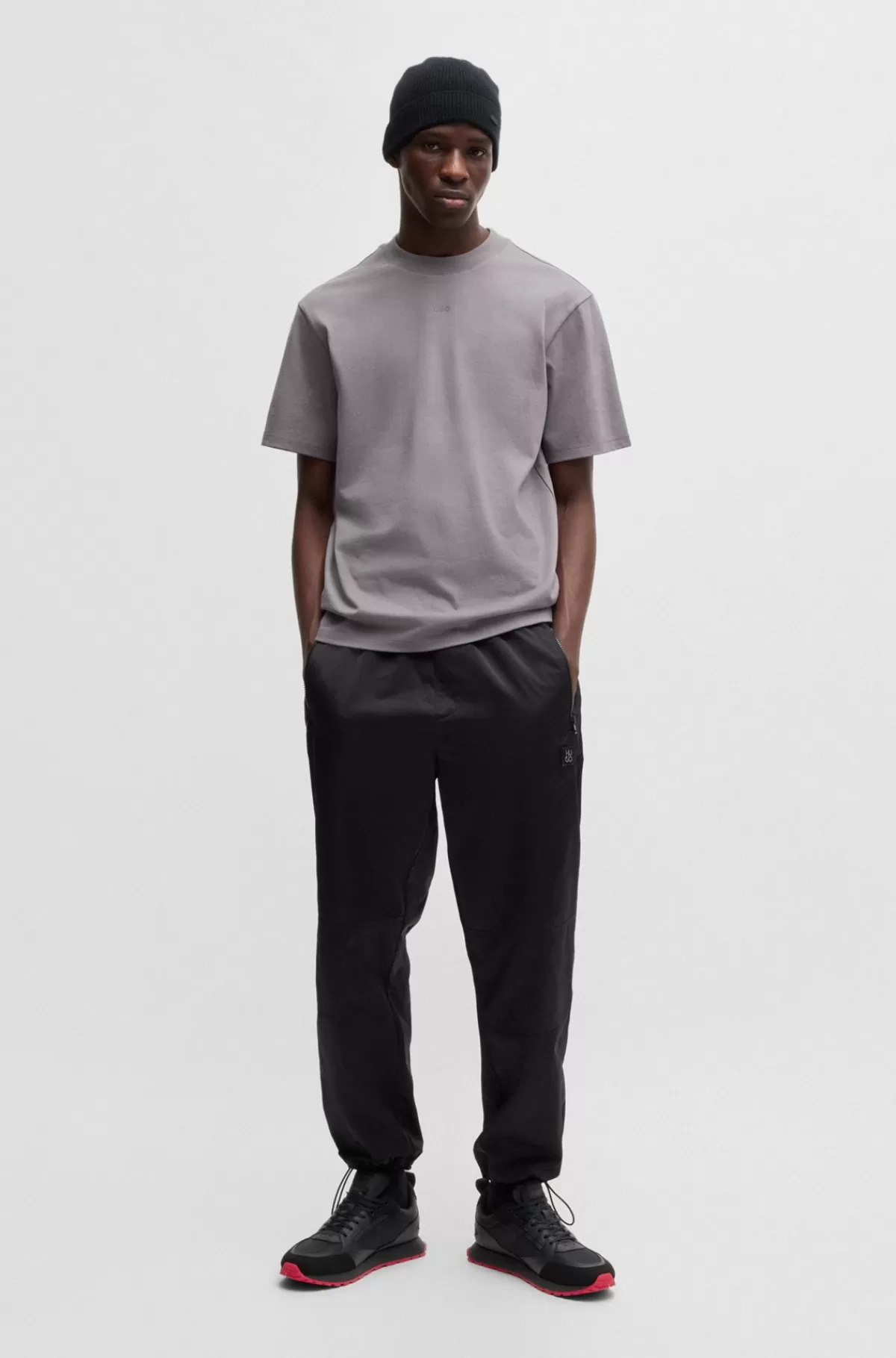 HUGO BOSS Kondisko I Blandede Materialer Og Med Logodetaljer Sort Store