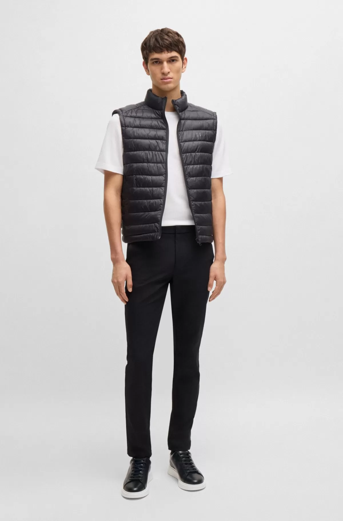 HUGO BOSS Kondisko I Læder Med Gummiydersål Sort Sale