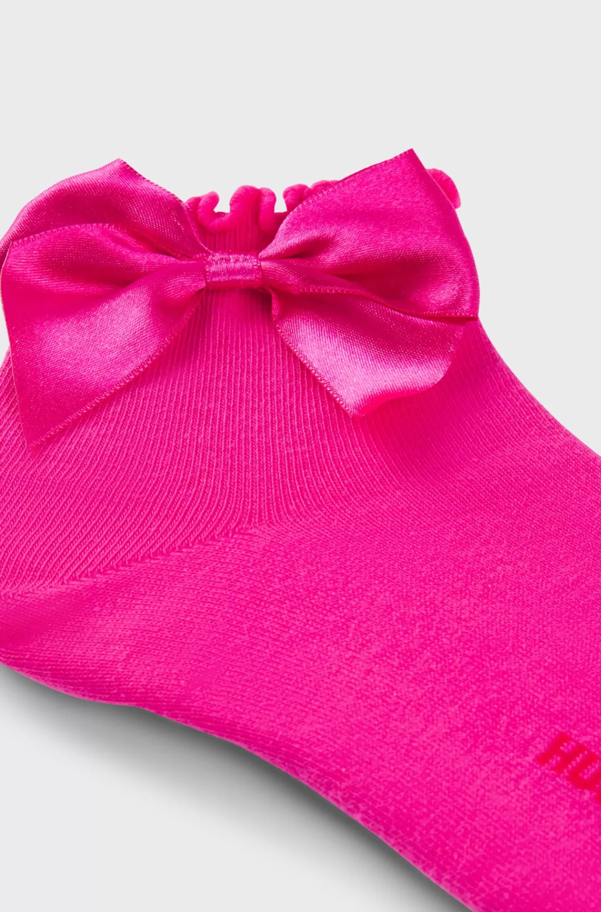 HUGO BOSS Korte Strømper Af En Bomuldsblanding Og Med Sløjfekant Pink Clearance