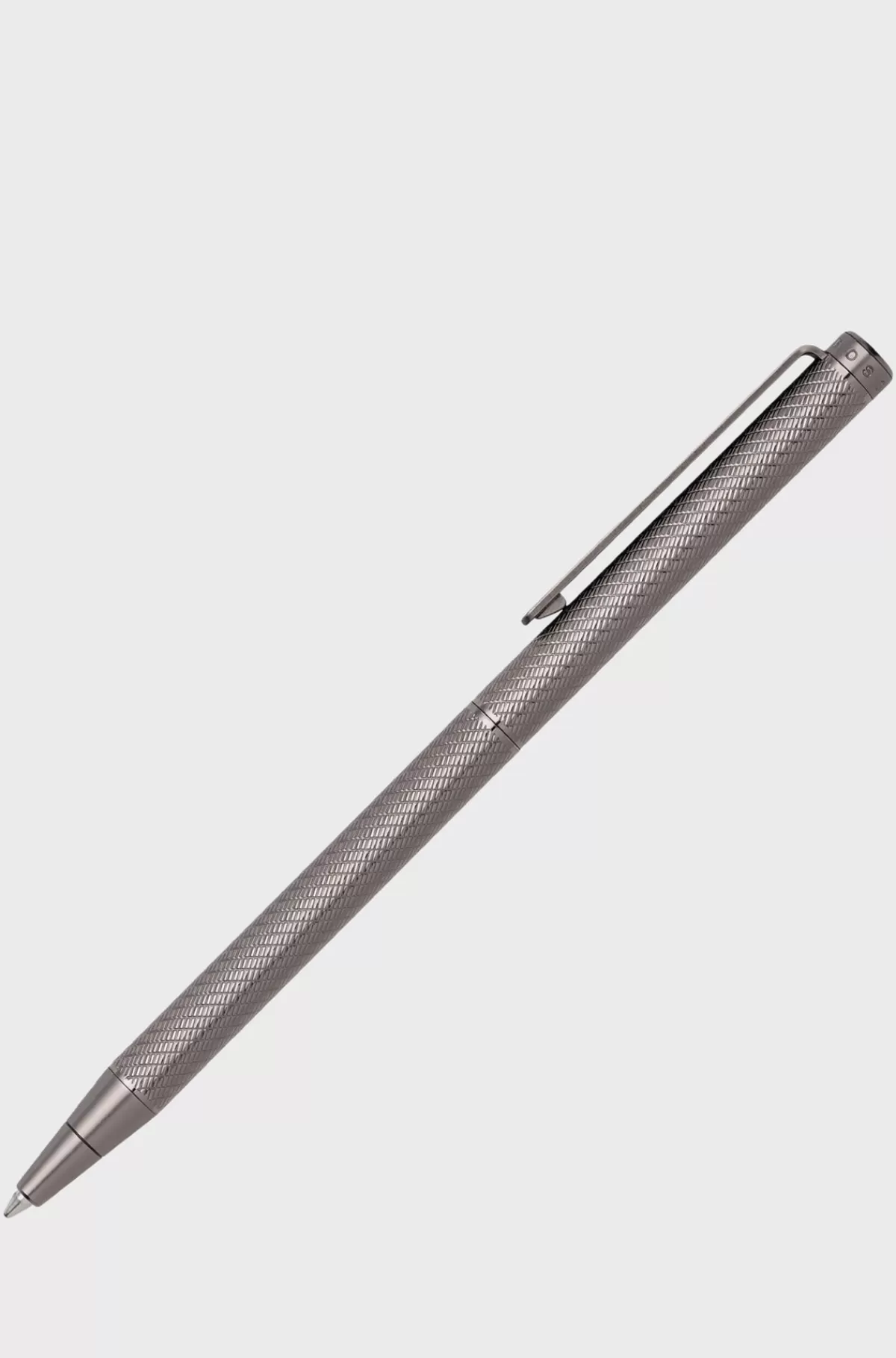 HUGO BOSS Kuglepen I Krommetal Med Indgraveret Mønster Sølv Flash Sale
