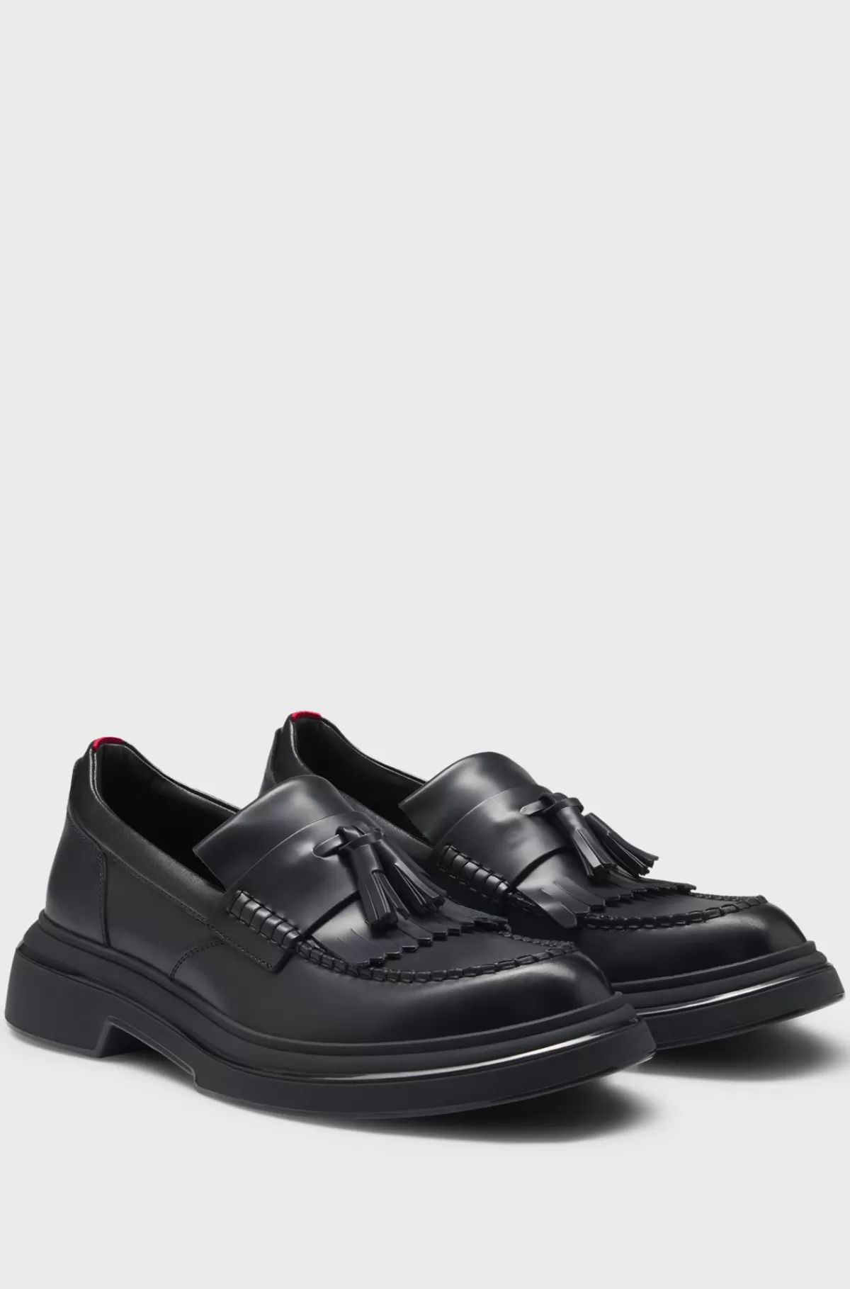 HUGO BOSS Lædermokkasiner Med Kvaster Sort Clearance