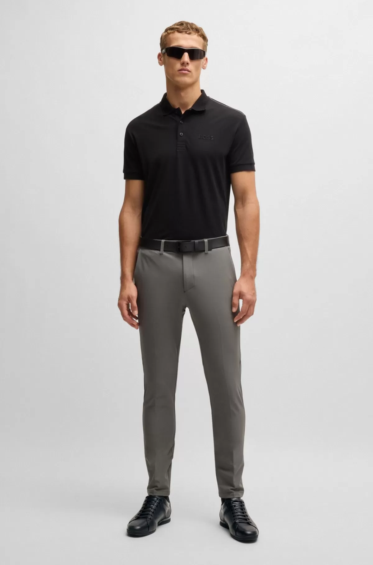 HUGO BOSS Lædersneakers, Der Har For Med Lugtkontrol Sort Flash Sale