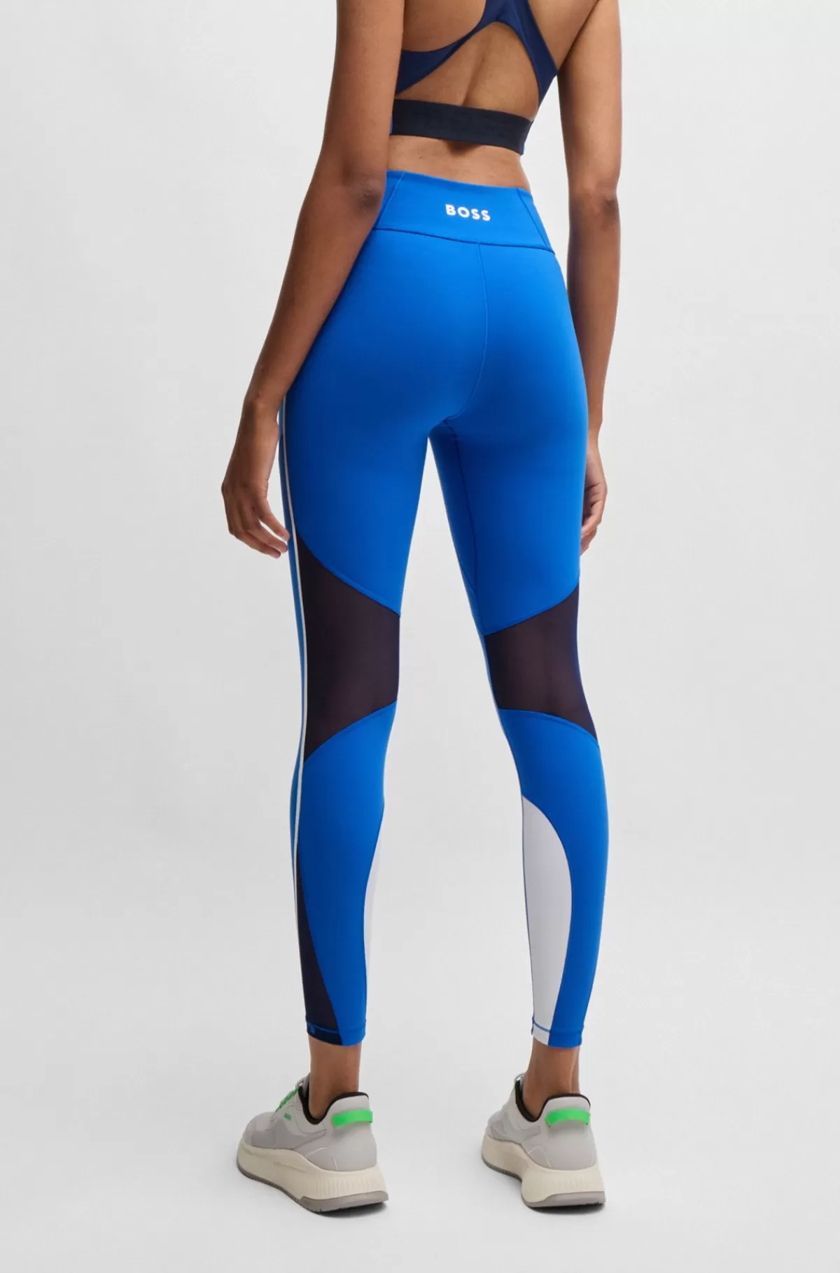 HUGO BOSS Leggings I Jersey Med Stræk Og Dobbelt B-monogram Blå Cheap