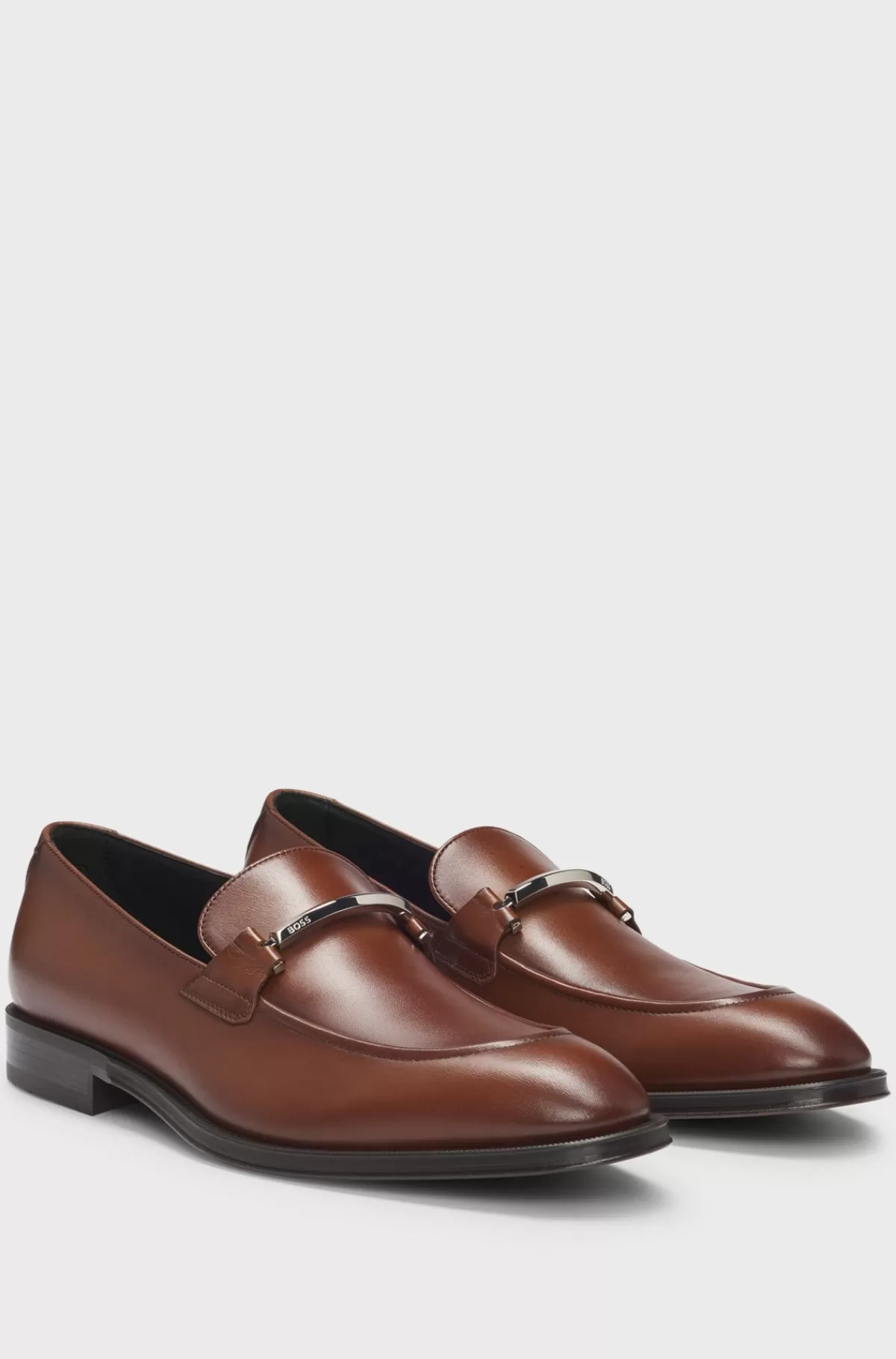 HUGO BOSS Loafers Med Brandet Metalspænde Brun Fashion