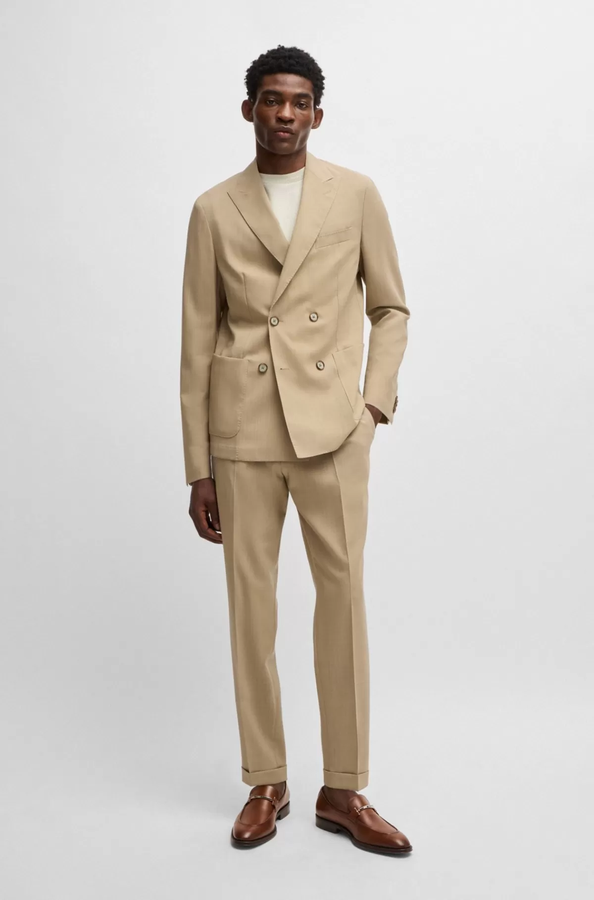 HUGO BOSS Loafers Med Brandet Metalspænde Brun Fashion