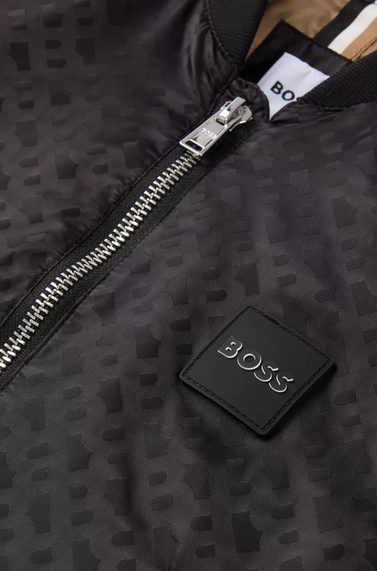 HUGO BOSS Monogramjakke Til Børn Med Logomærke Sort Store