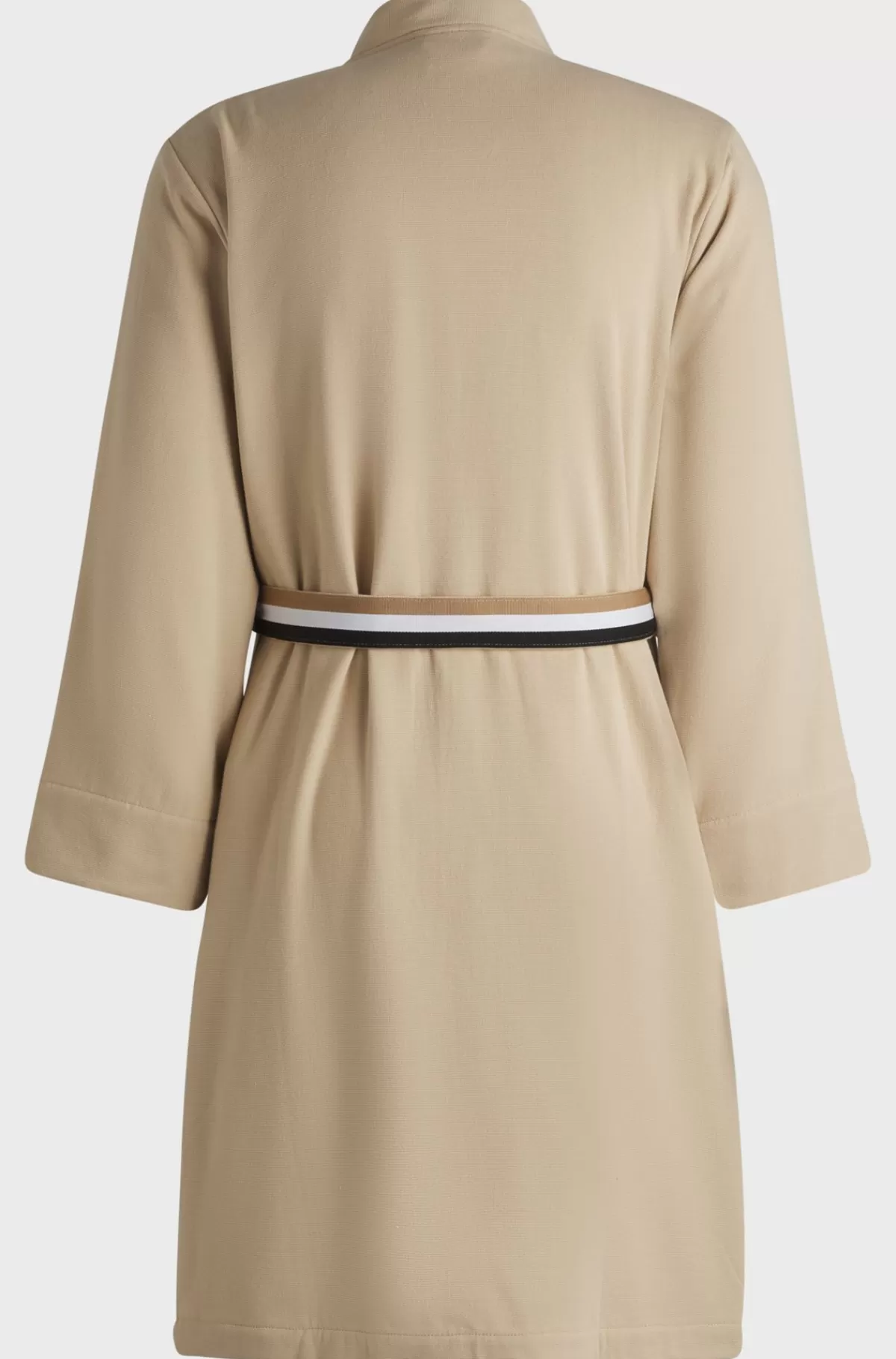 HUGO BOSS Morgenkåbe I Bomuldsfrotté Med Hurtigtørrende Inderside Beige Discount