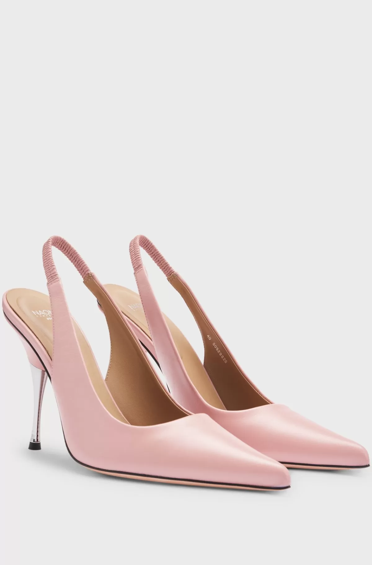 HUGO BOSS NAOMI X BOSS-slingback-pumps I Glat Læder Lys pink Outlet