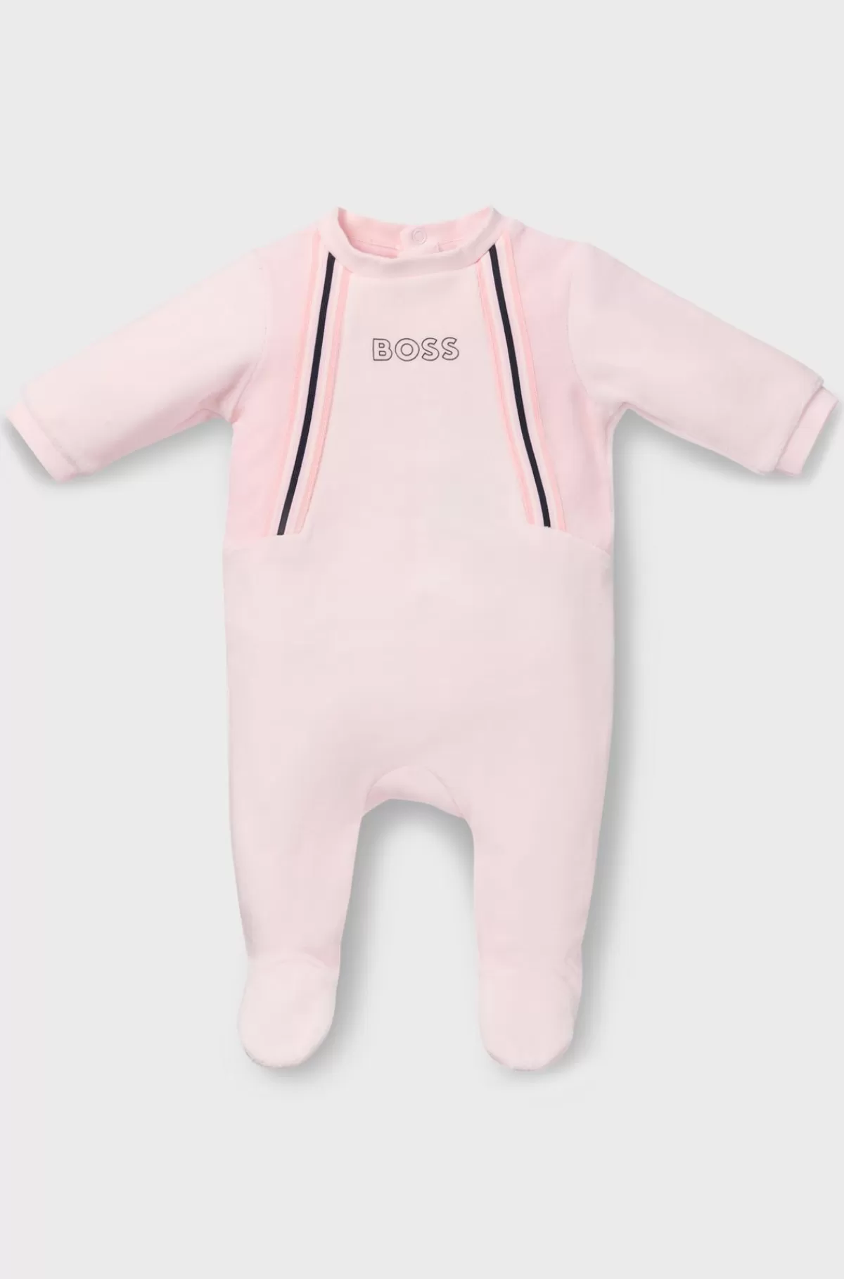 HUGO BOSS Natdragt Til Babyer I Bomuldsblanding Med Logoprint Lys pink Flash Sale