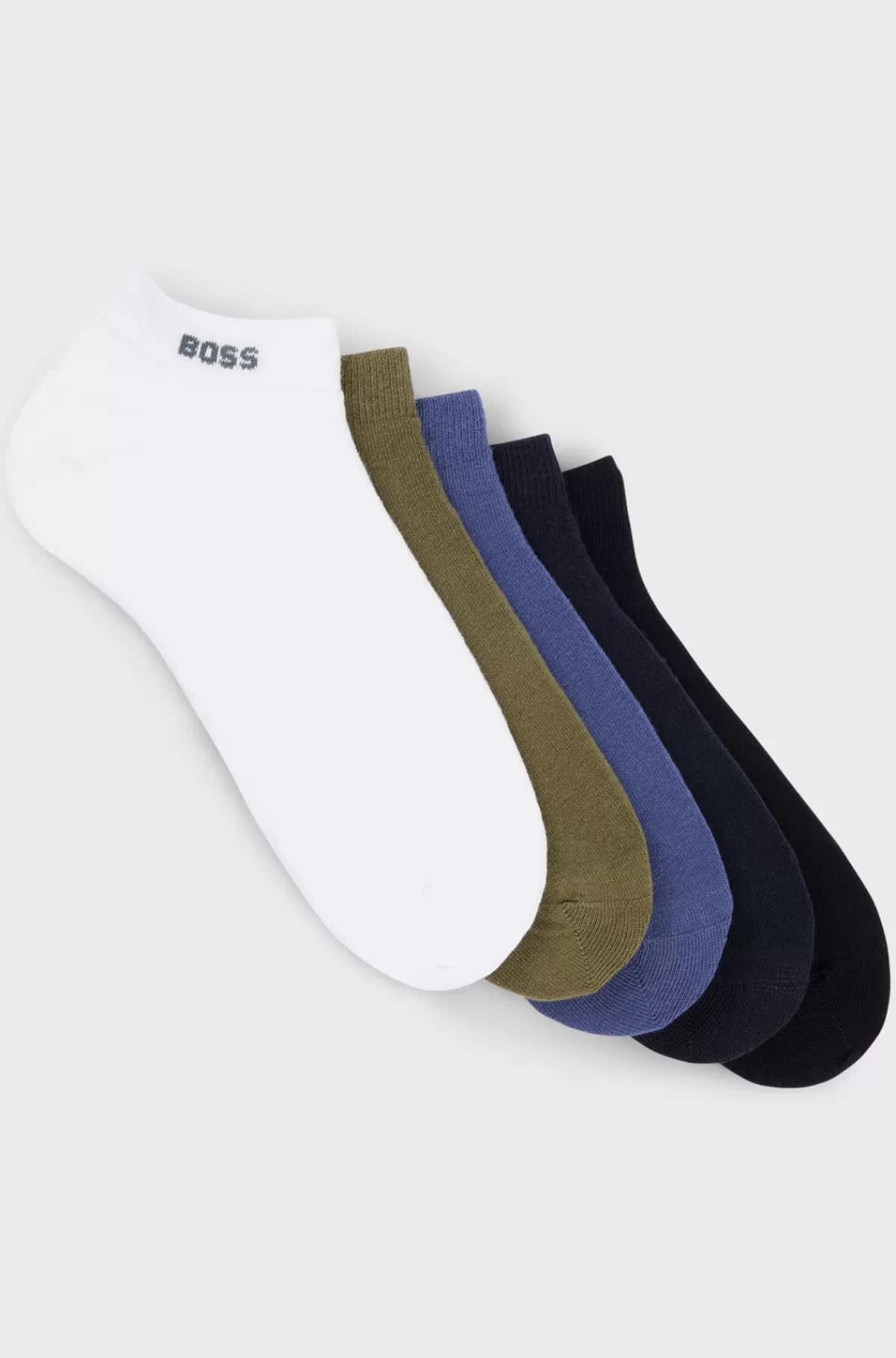 HUGO BOSS Pakke Med Fem Ankelsokker Blå / Hvid / Grøn / Sort Online