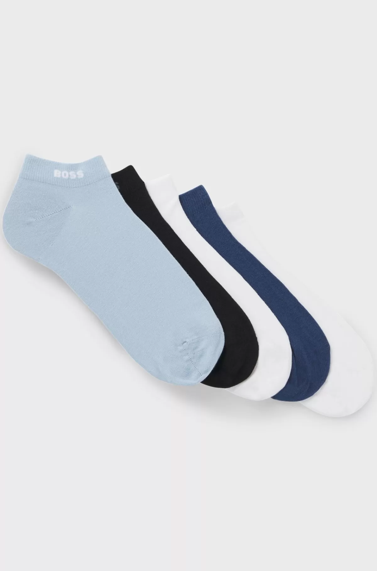 HUGO BOSS Pakke Med Fem Ankelsokker Sort/hvid/blå Flash Sale