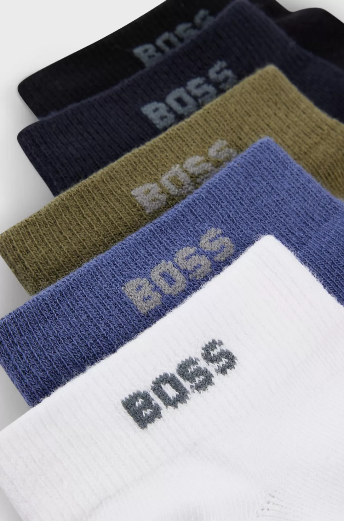 HUGO BOSS Pakke Med Fem Ankelsokker Blå / Hvid / Grøn / Sort Online