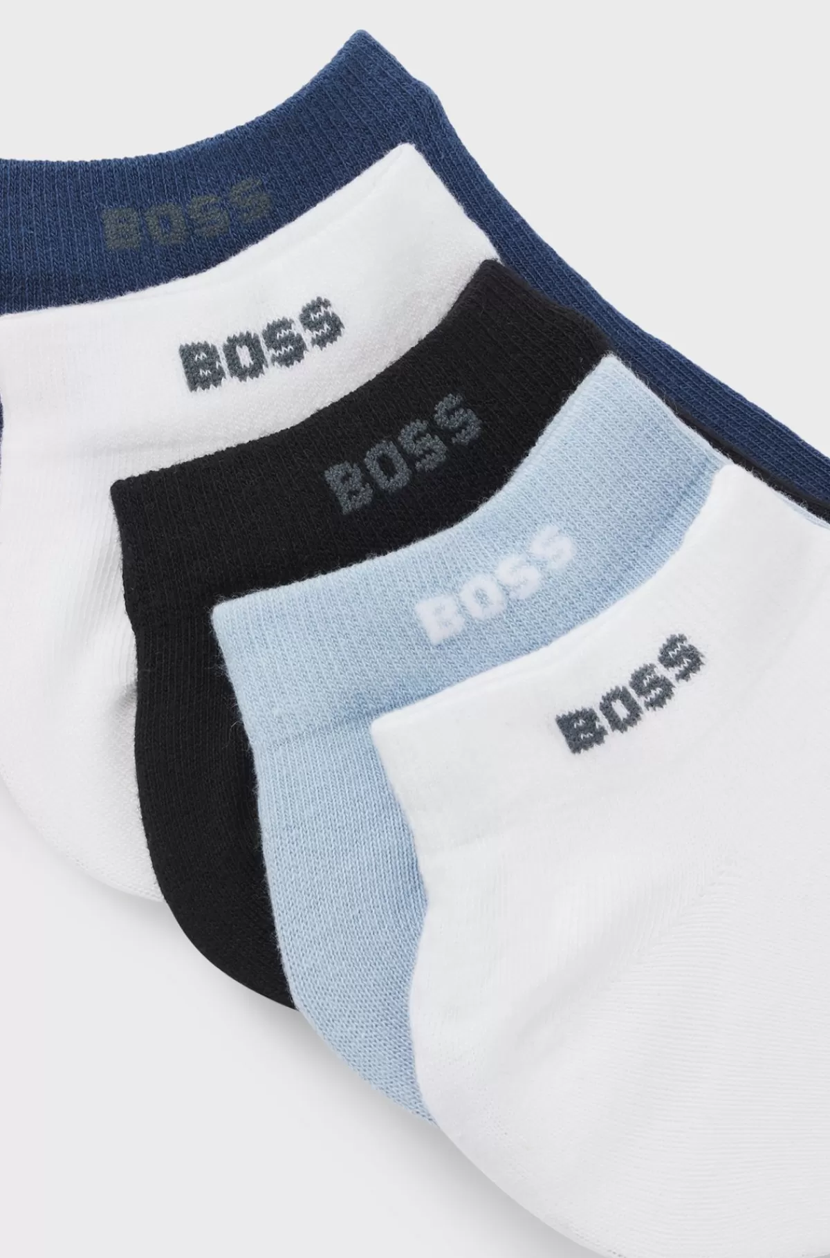 HUGO BOSS Pakke Med Fem Ankelsokker Sort/hvid/blå Flash Sale