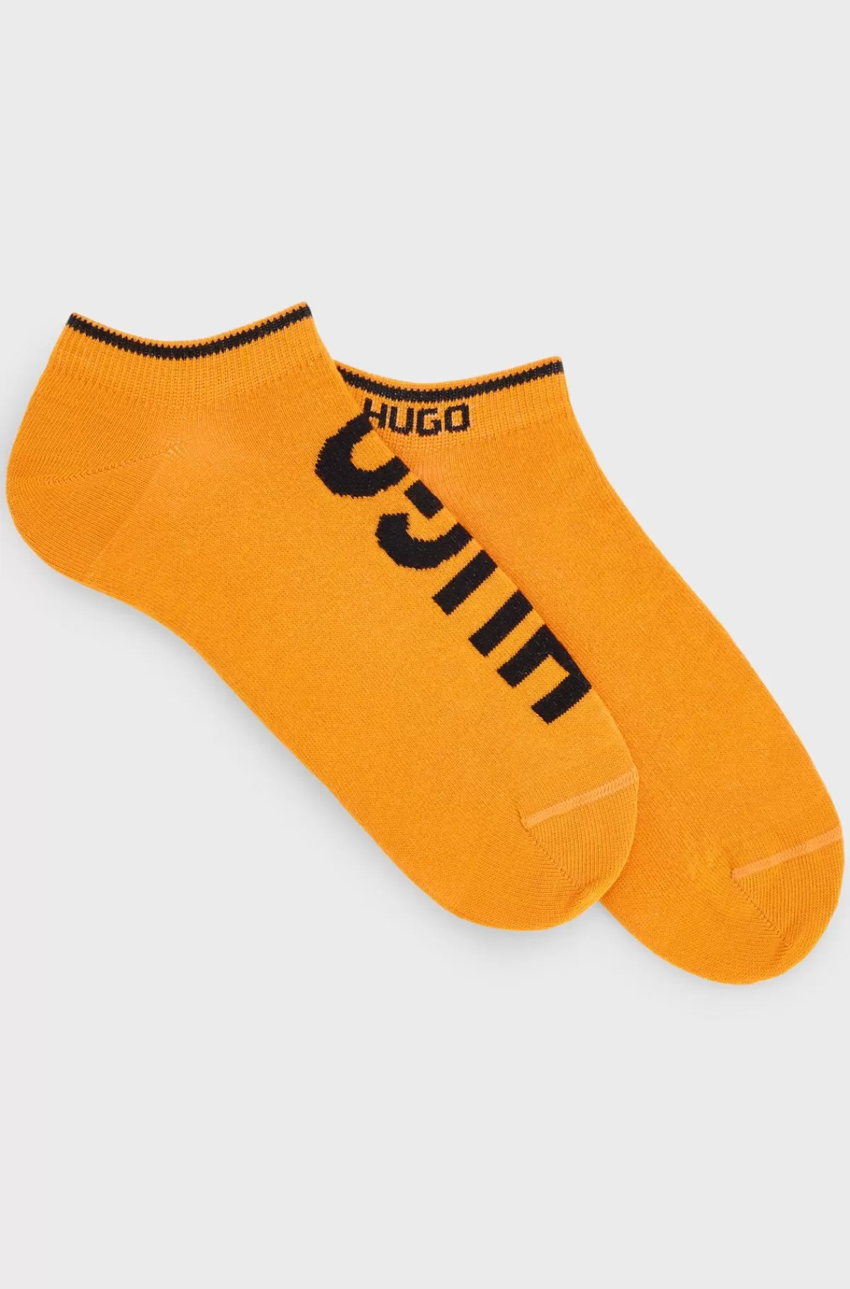 HUGO BOSS Pakke Med To Ankelstrømper I En Bomuldsblanding Med Logoer Lys orange Discount