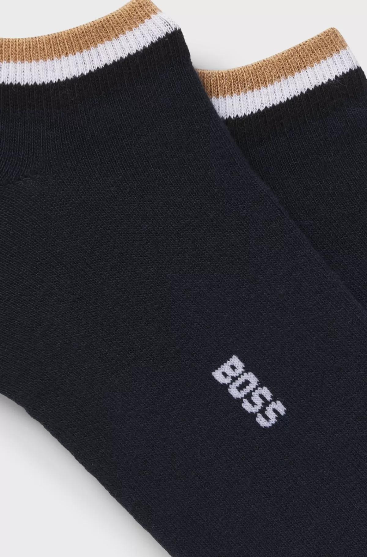 HUGO BOSS Pakke Med To Par Ankelsokker Med Signaturstriber Mørkeblå New