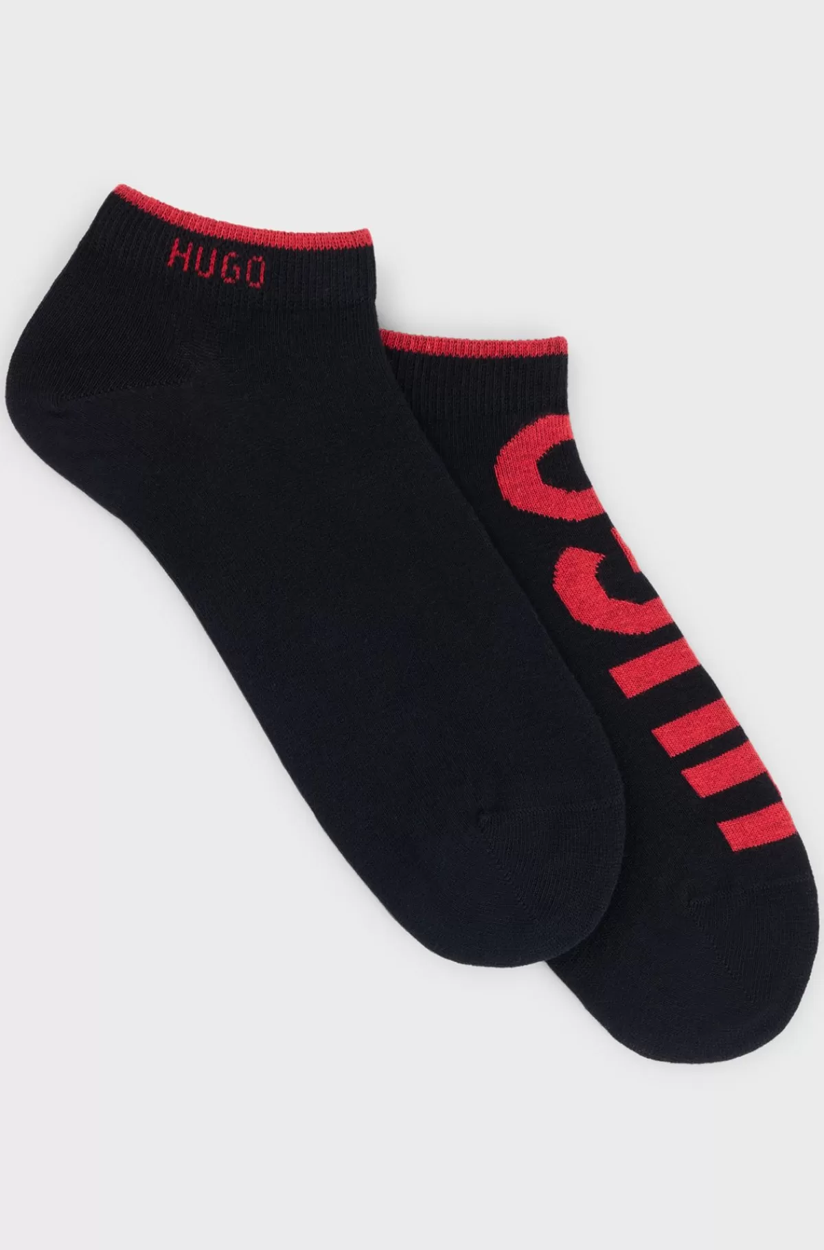 HUGO BOSS Pakke Med To Par Ankelstrømper I En Bomuldsblanding Sort Shop
