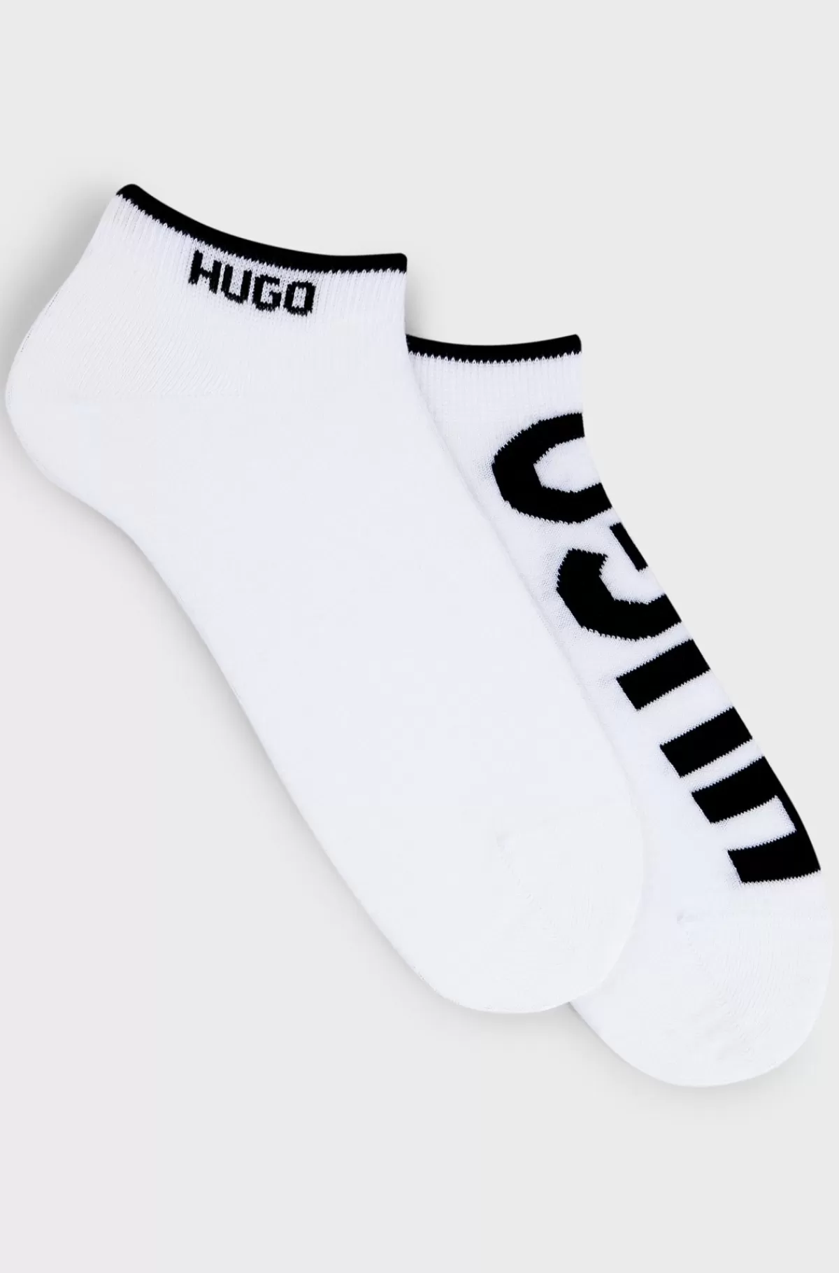 HUGO BOSS Pakke Med To Par Ankelstrømper I En Bomuldsblanding Hvid Flash Sale