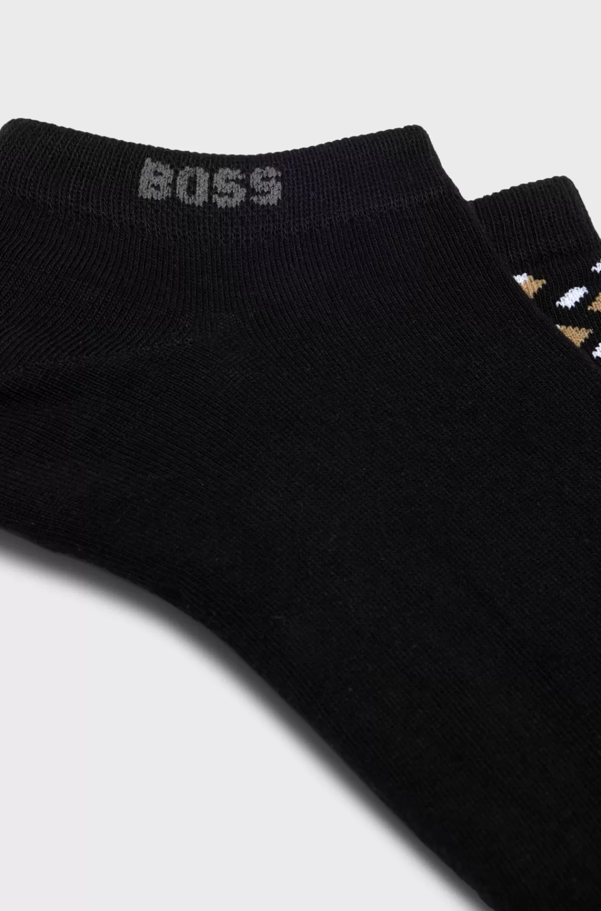 HUGO BOSS Pakke Med To Par Ankelstrømper I En Bomuldsblanding Sort Cheap