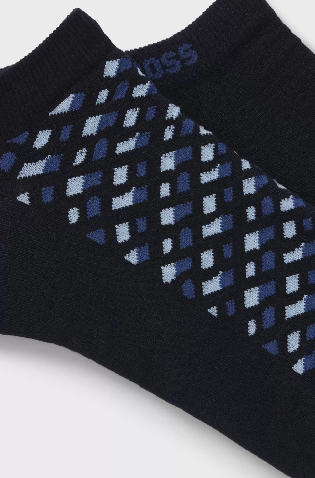 HUGO BOSS Pakke Med To Par Ankelstrømper I En Bomuldsblanding Blå Shop
