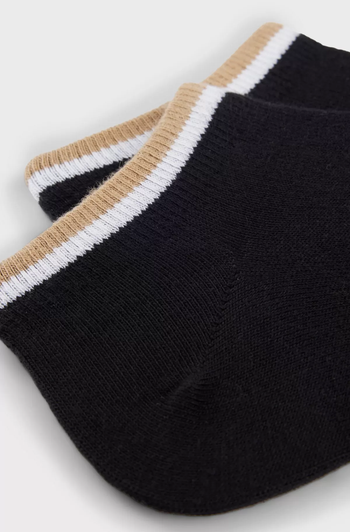 HUGO BOSS Pakke Med To Par Ankelstrømper Med Signaturstribe Sort Hot