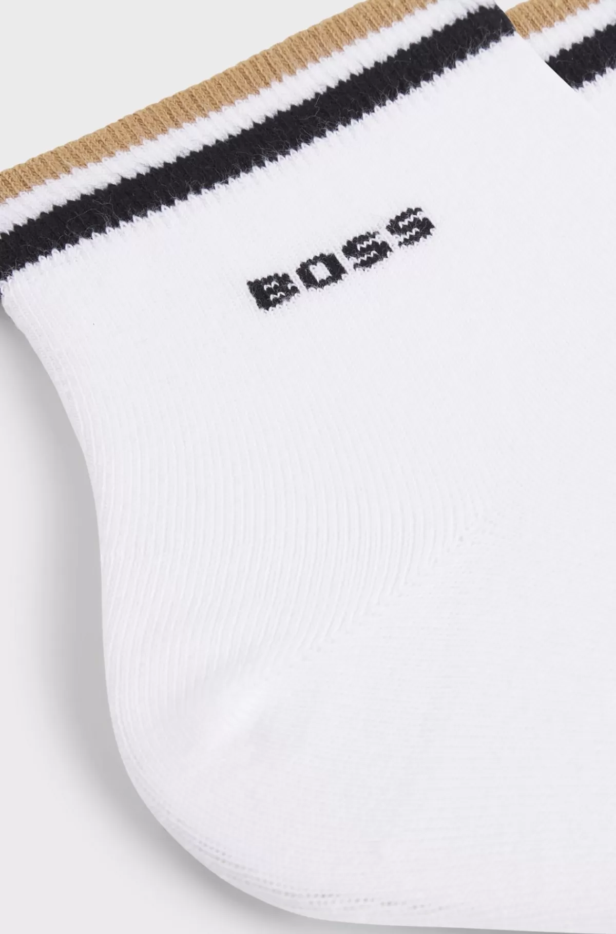 HUGO BOSS Pakke Med To Par Korte Sokker Med Signaturstribe Hvid Shop