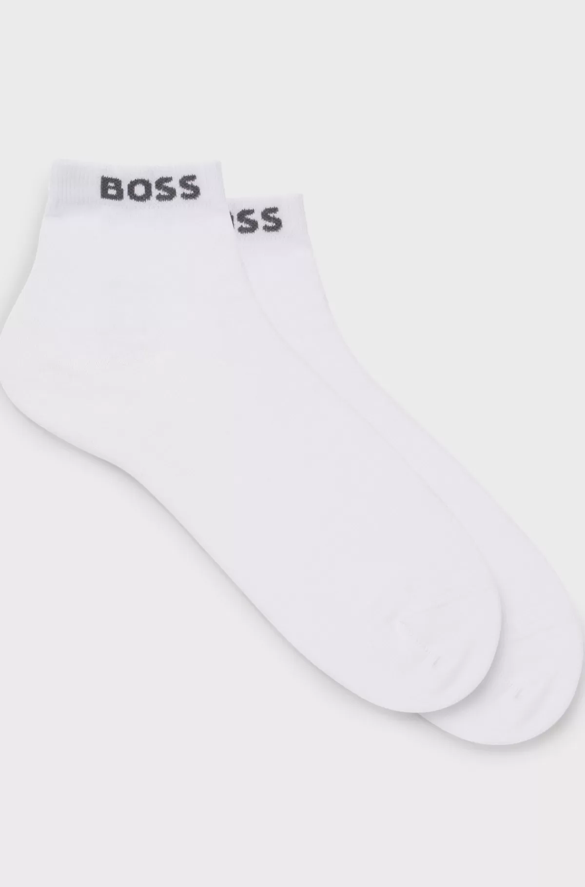 HUGO BOSS Pakke Med To Par Korte Strømper Med Logo Hvid Shop