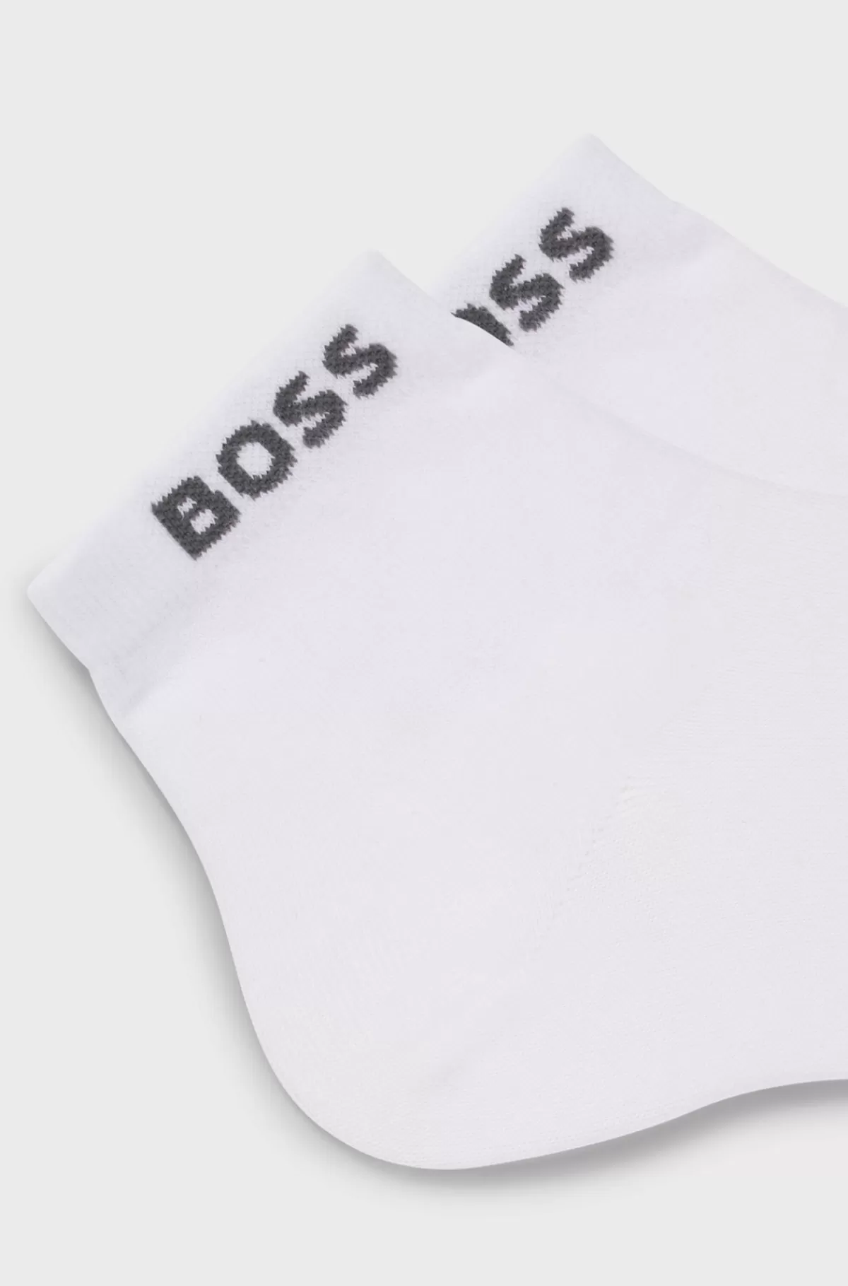 HUGO BOSS Pakke Med To Par Korte Strømper Med Logo Hvid Shop