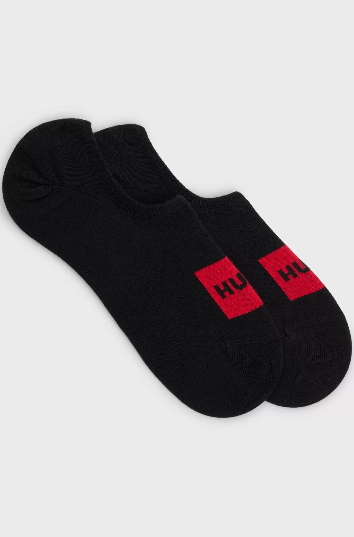 HUGO BOSS Pakke Med To Par Sneakersstrømper Med Røde Logomærker Sort Outlet