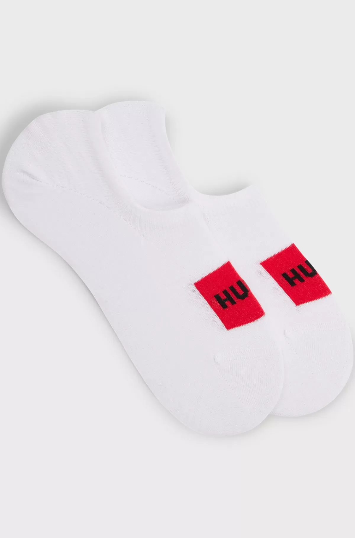HUGO BOSS Pakke Med To Par Sneakersstrømper Med Røde Logomærker Hvid Store