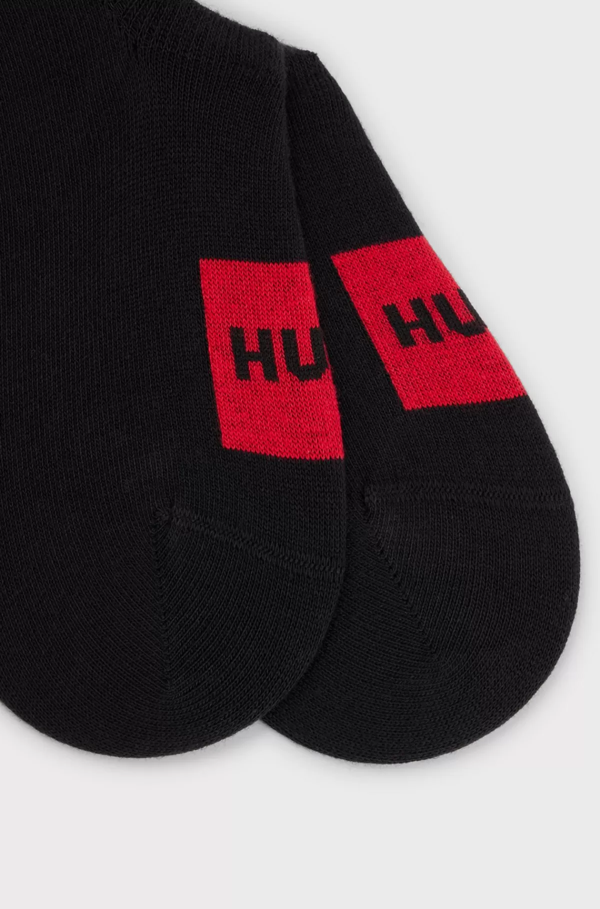 HUGO BOSS Pakke Med To Par Sneakersstrømper Med Røde Logomærker Sort Outlet