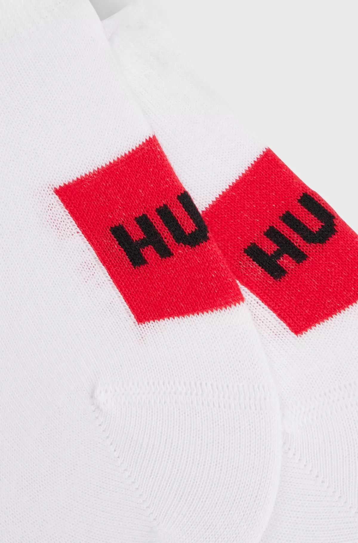 HUGO BOSS Pakke Med To Par Sneakersstrømper Med Røde Logomærker Hvid Store