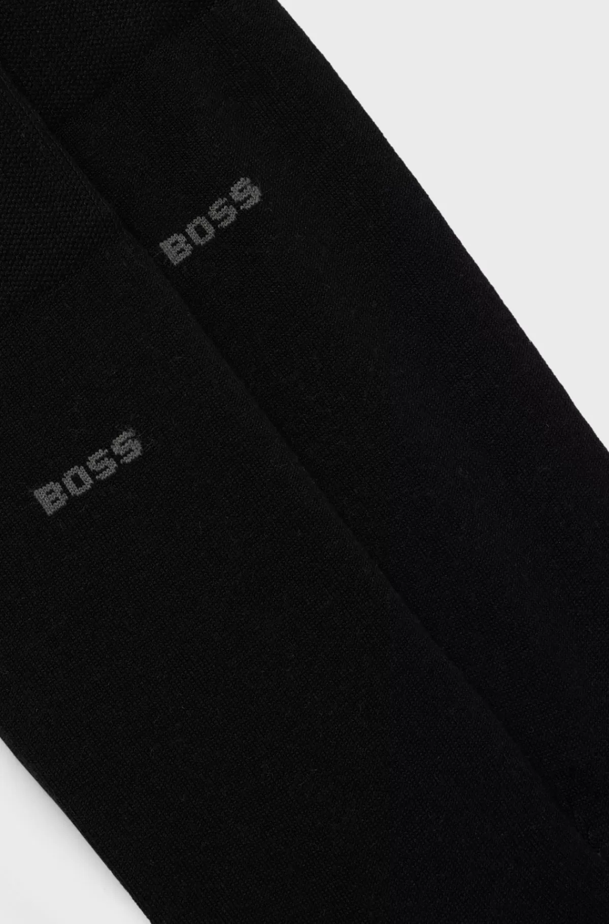 HUGO BOSS Pakke Med To Par Sokker I Almindelig Længde I Bomuld Med Stræk Sort Discount