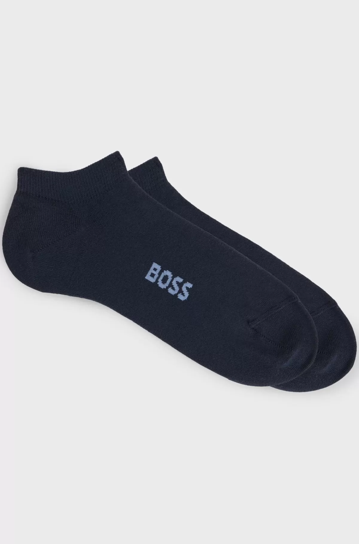 HUGO BOSS Pakke Med To Par Sokker Med Ankellængde Og Logo Mørkeblå Fashion