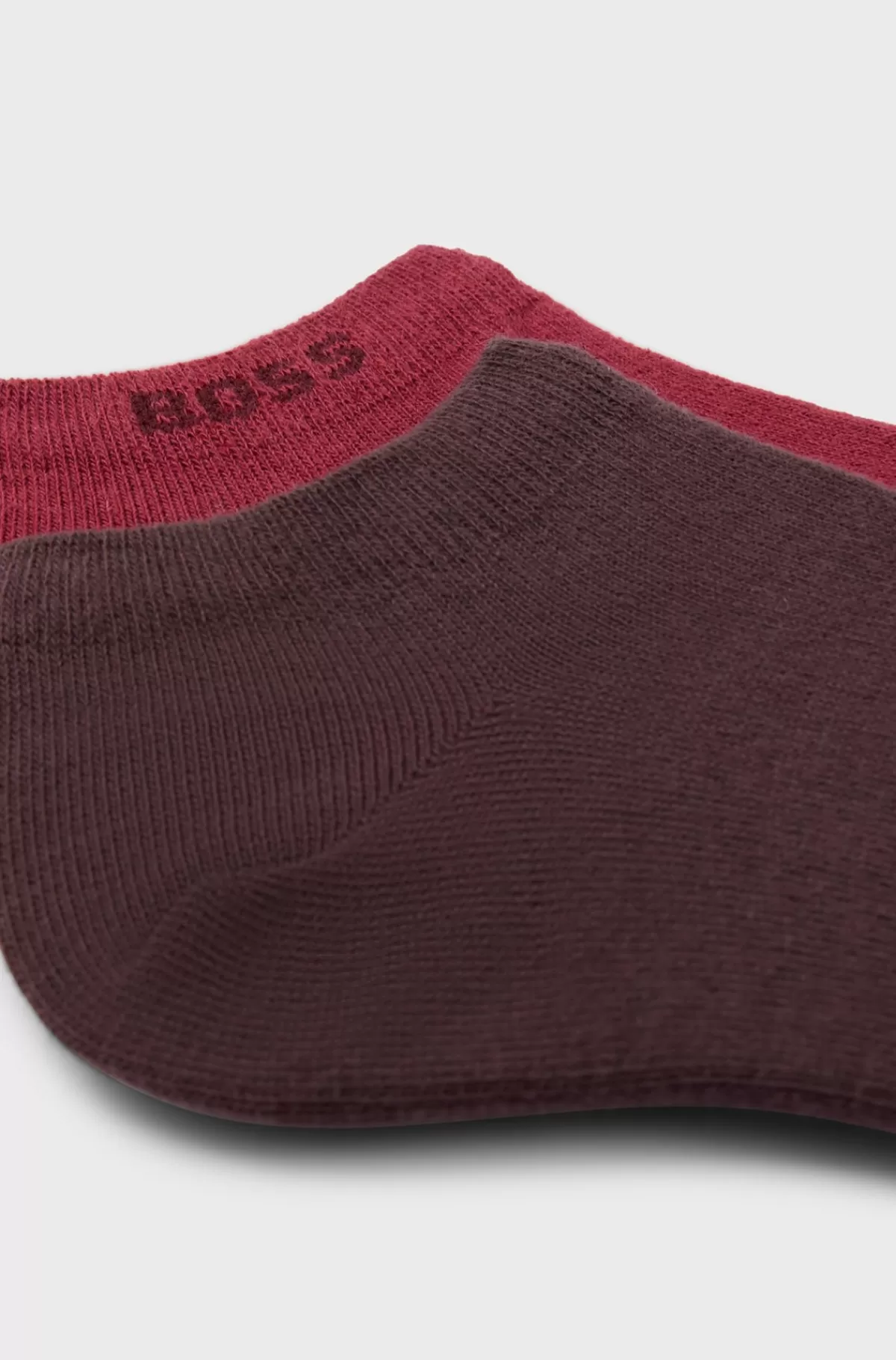 HUGO BOSS Pakke Med To Par Sokker Med Ankellængde Og Logo Mørkerød Clearance