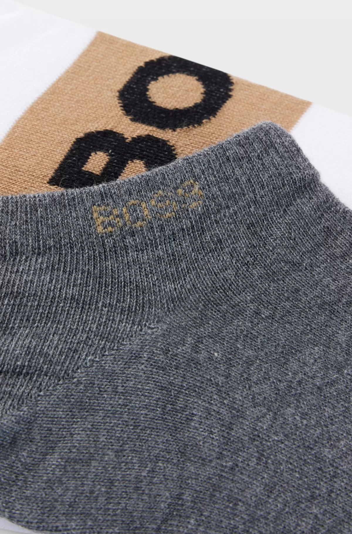 HUGO BOSS Pakke Med To Par Sokker Med Ankellængde Og Logo Hvid / Grå Outlet