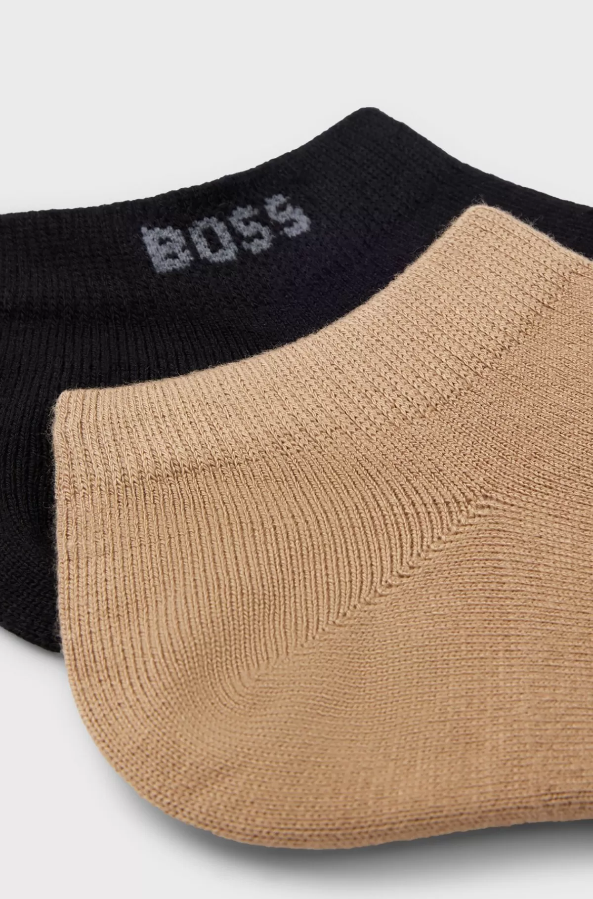 HUGO BOSS Pakke Med To Par Sokker Med Ankellængde Og Logo Beige Fashion
