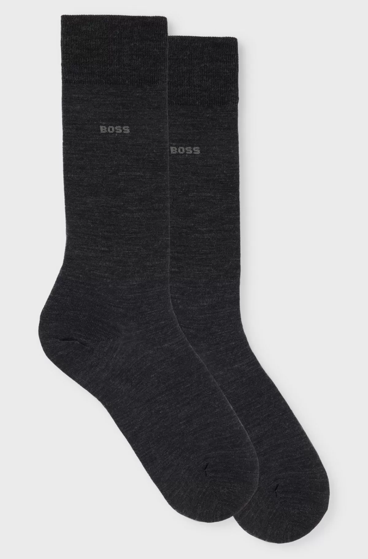 HUGO BOSS Pakke Med To Par Strømper I Uldblanding Mørkegrå Hot