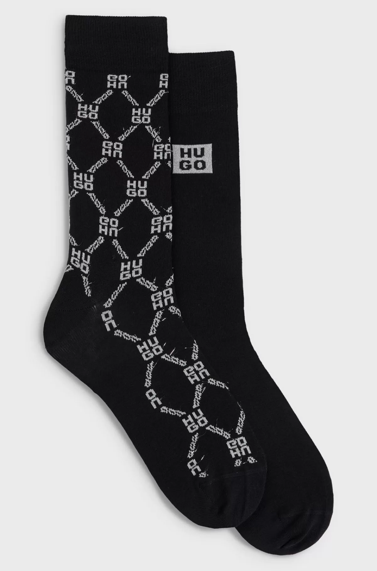HUGO BOSS Pakke Med To Par Strømper Med Almindelig Længde Og Glitterlogoer Sort Flash Sale