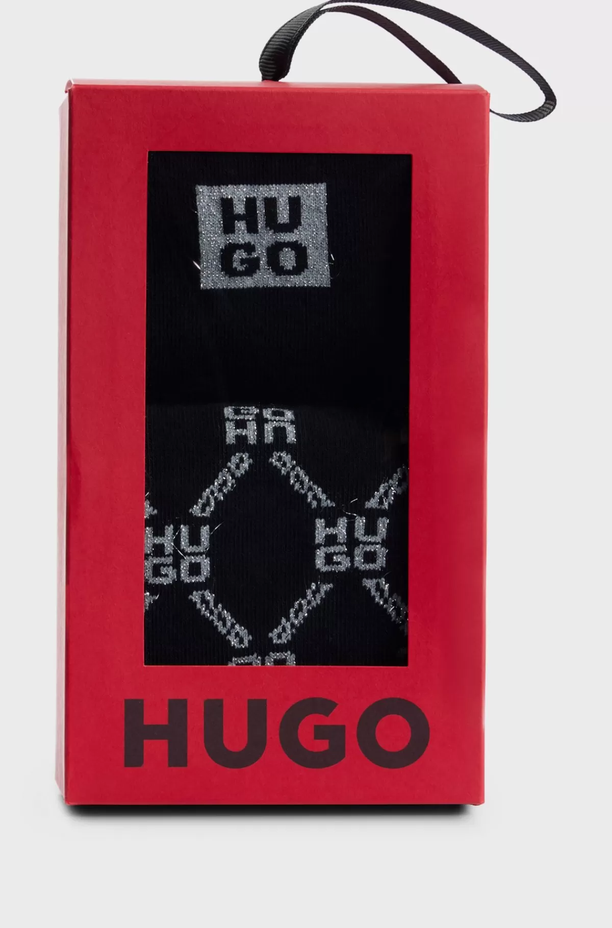 HUGO BOSS Pakke Med To Par Strømper Med Almindelig Længde Og Glitterlogoer Sort Flash Sale