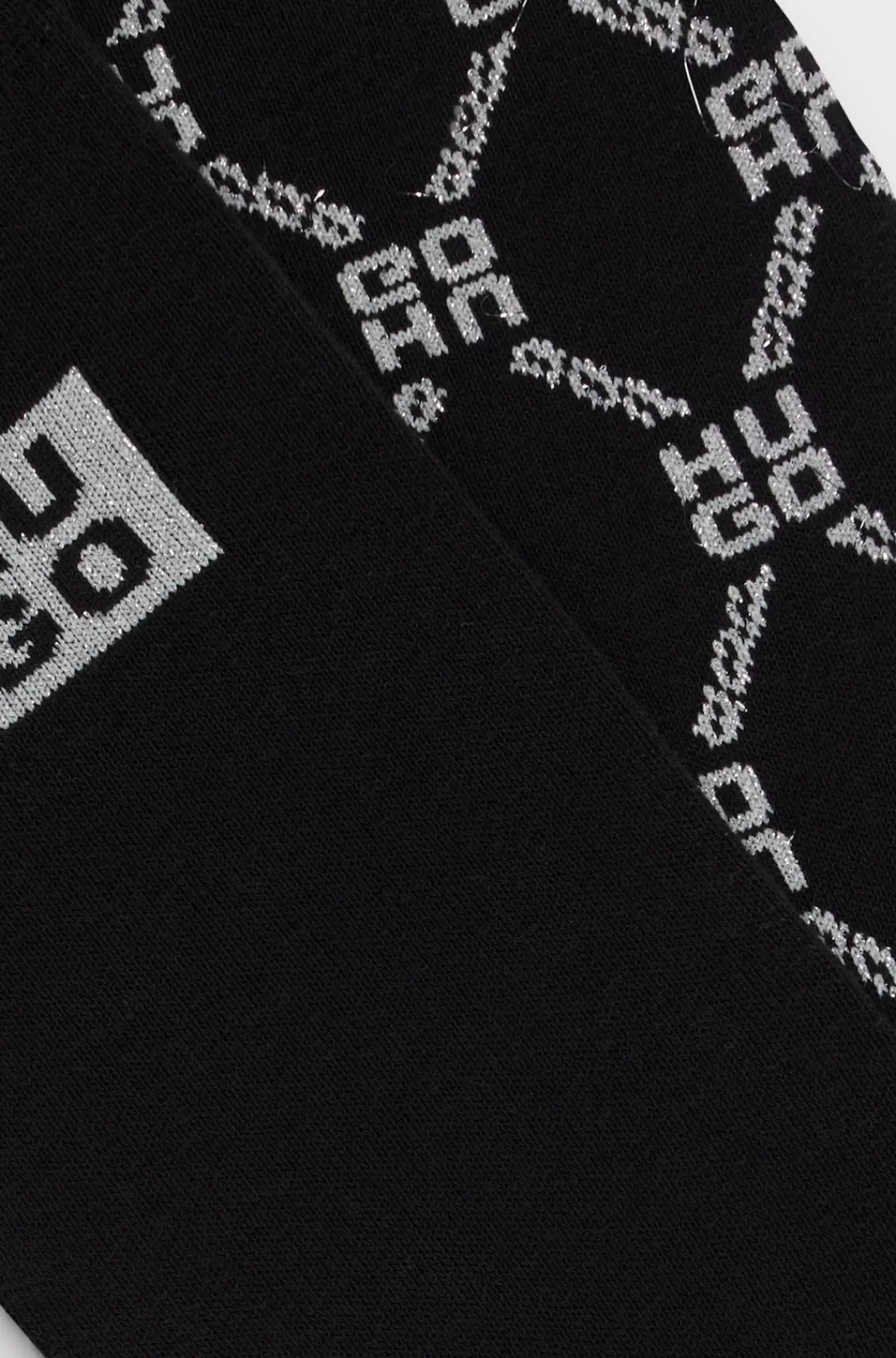 HUGO BOSS Pakke Med To Par Strømper Med Almindelig Længde Og Glitterlogoer Sort Flash Sale