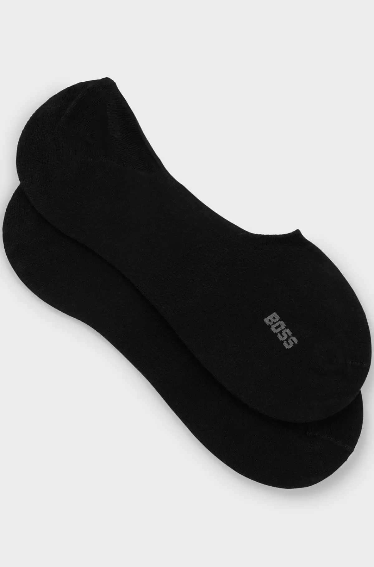 HUGO BOSS Pakke Med To Par Usynlige Strømper I En Bomuldsblanding Sort Discount