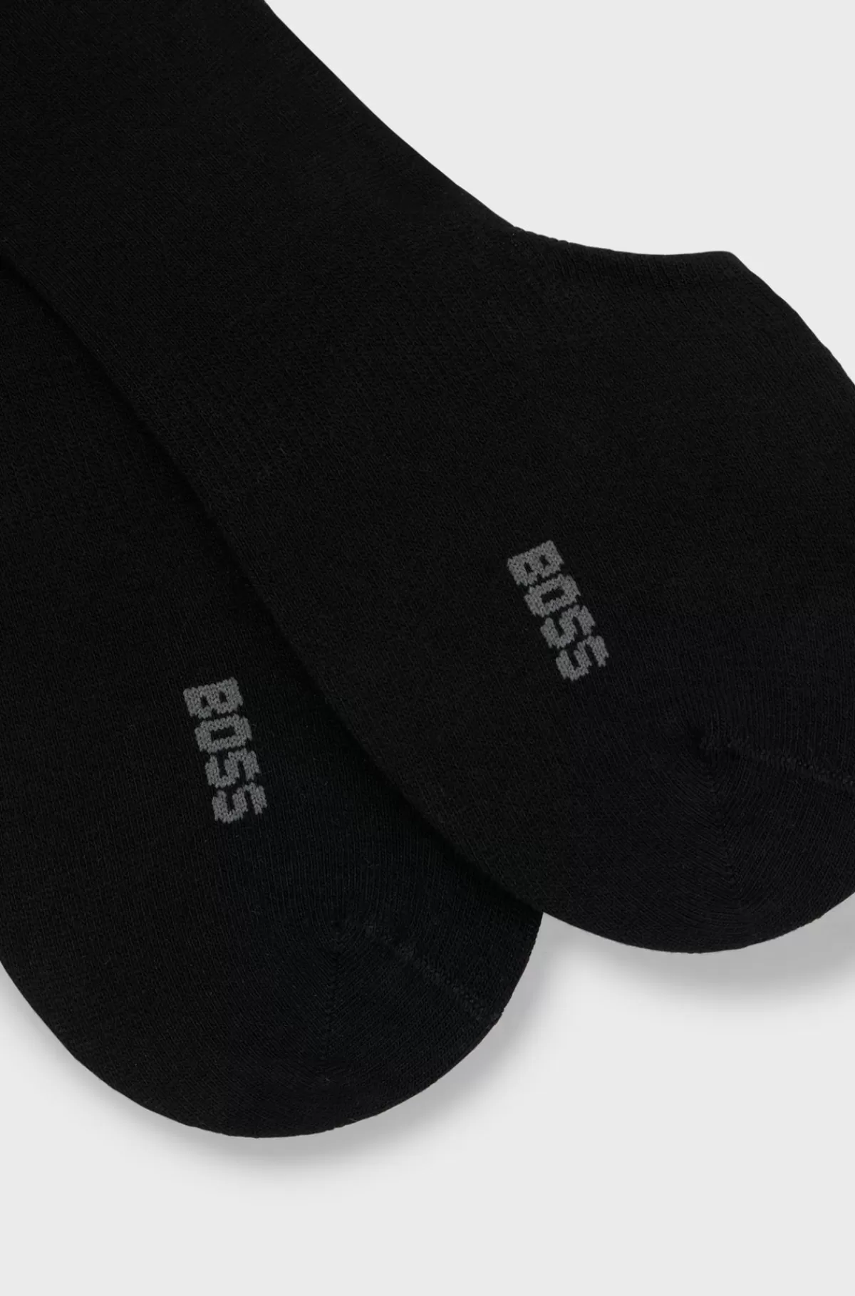 HUGO BOSS Pakke Med To Par Usynlige Strømper I En Bomuldsblanding Sort Discount
