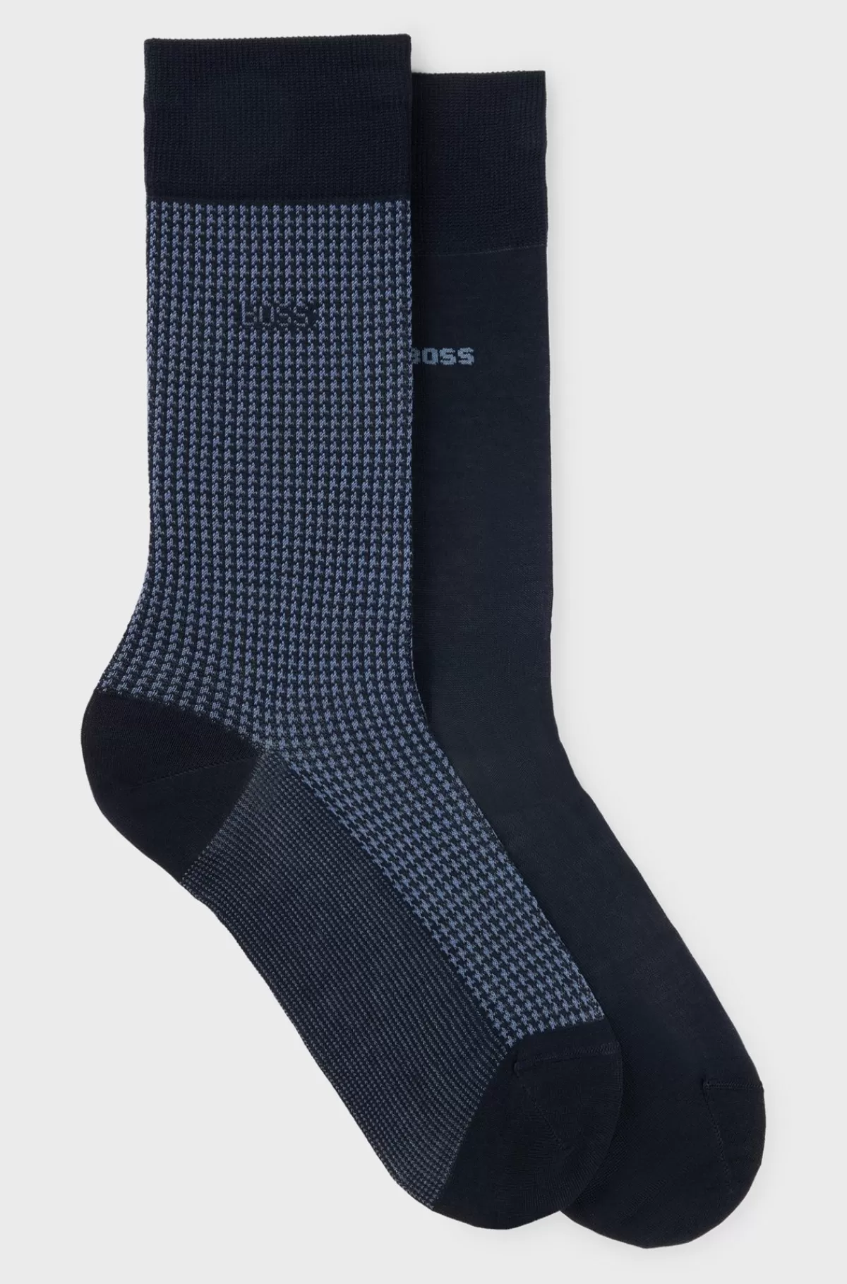 HUGO BOSS Pakke Med To Sæt Strømper I Bomuldsblanding Mørkeblå Discount